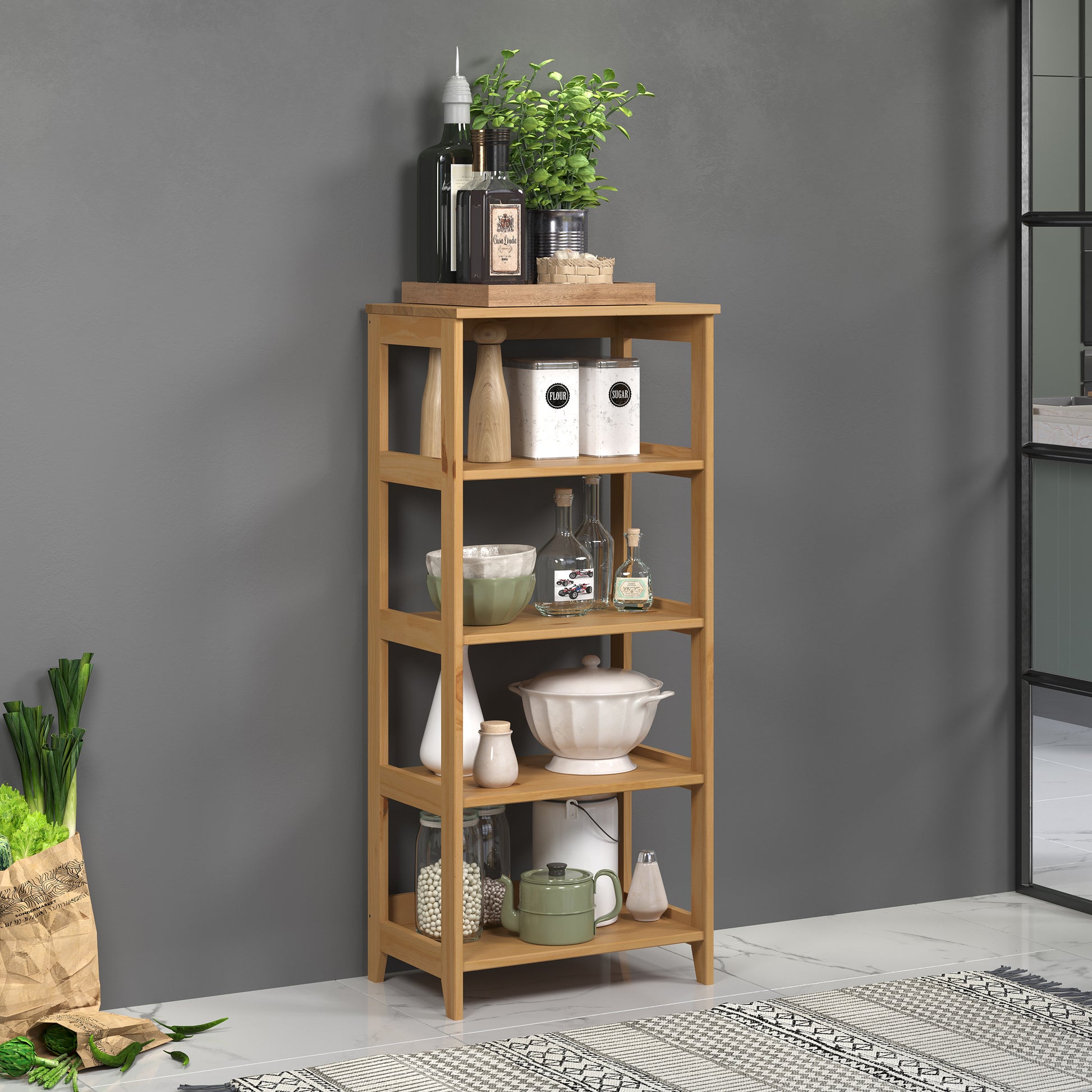 Arona 4 Tier Shelf Unit