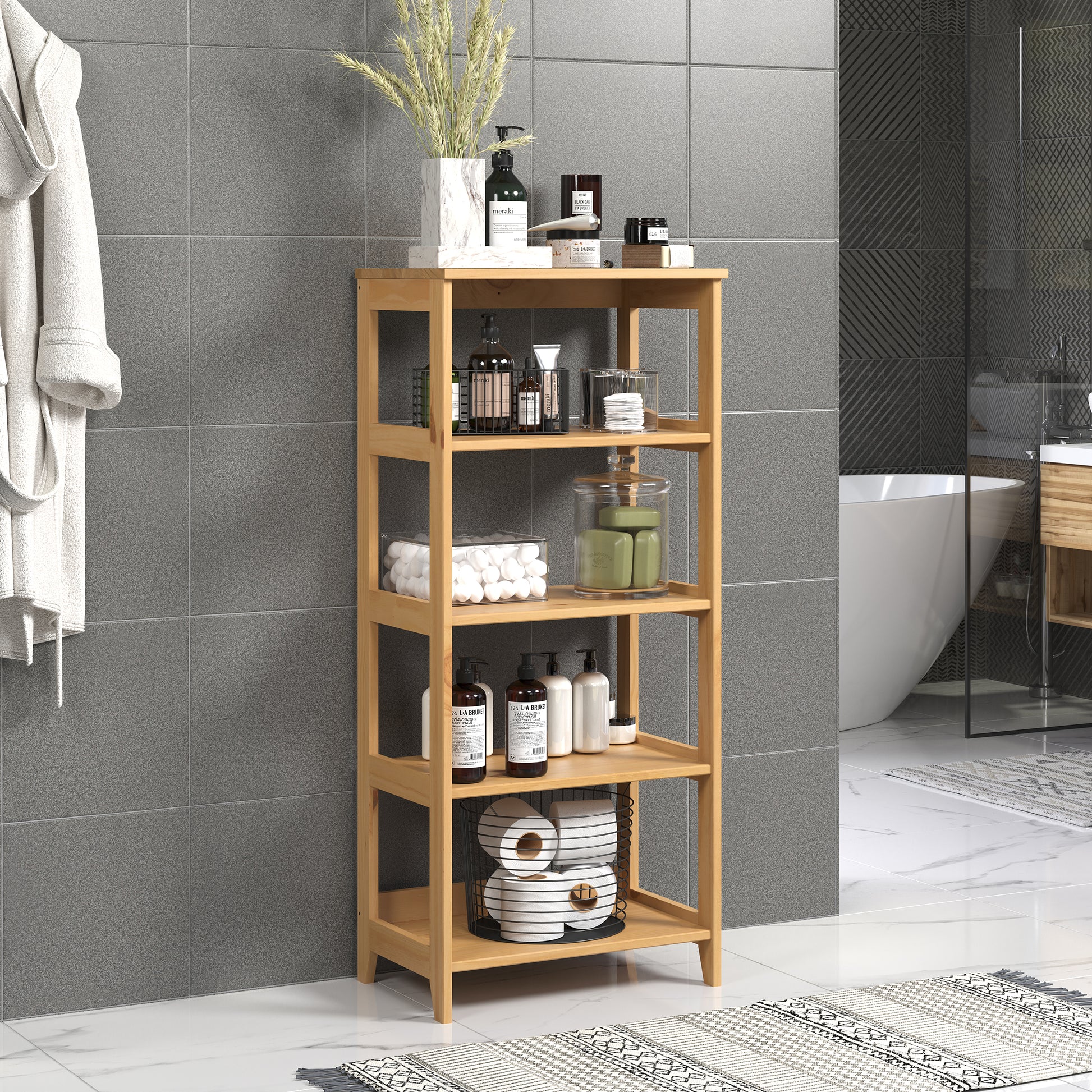 Arona 4 Tier Shelf Unit