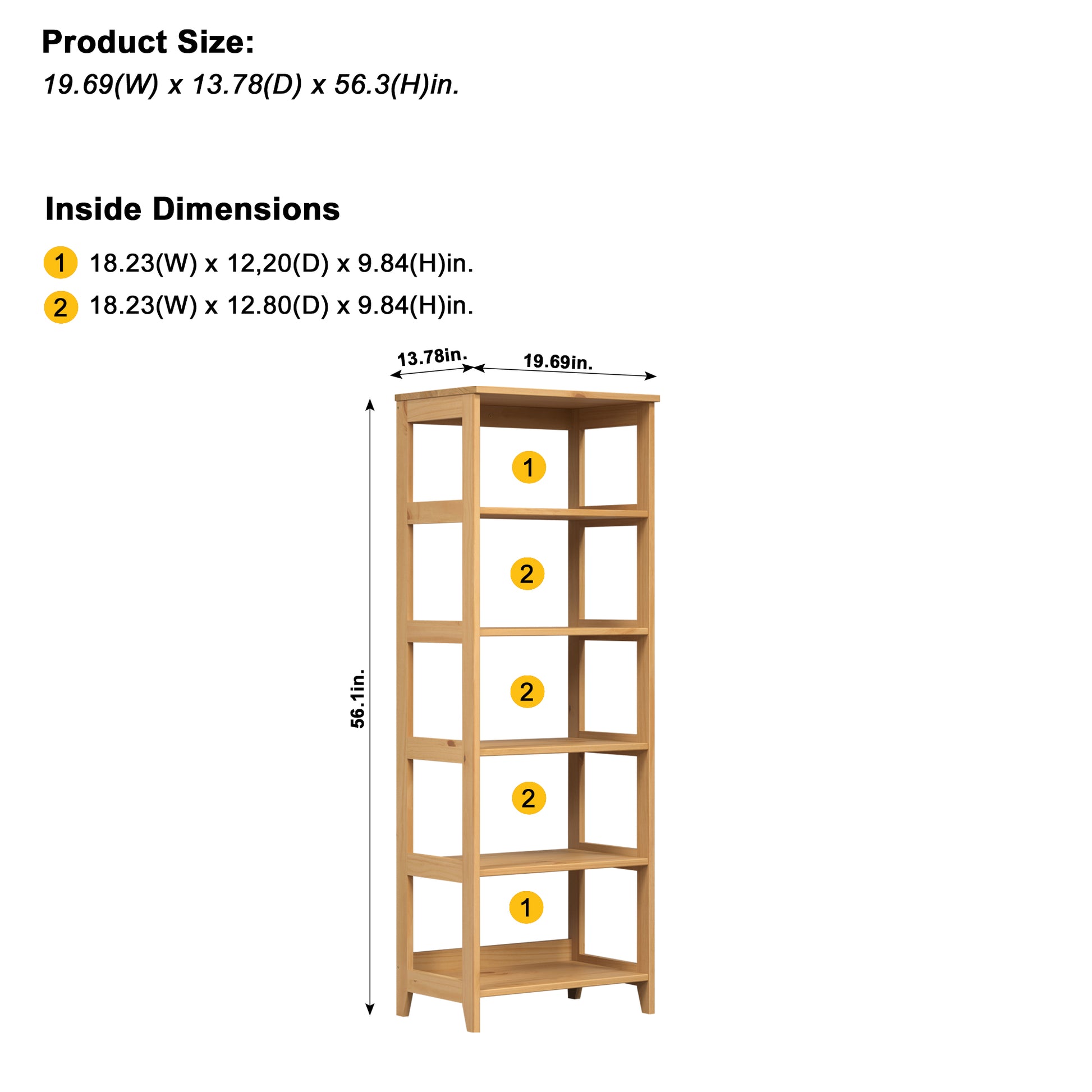 Arona 5 Tier Shelf Unit