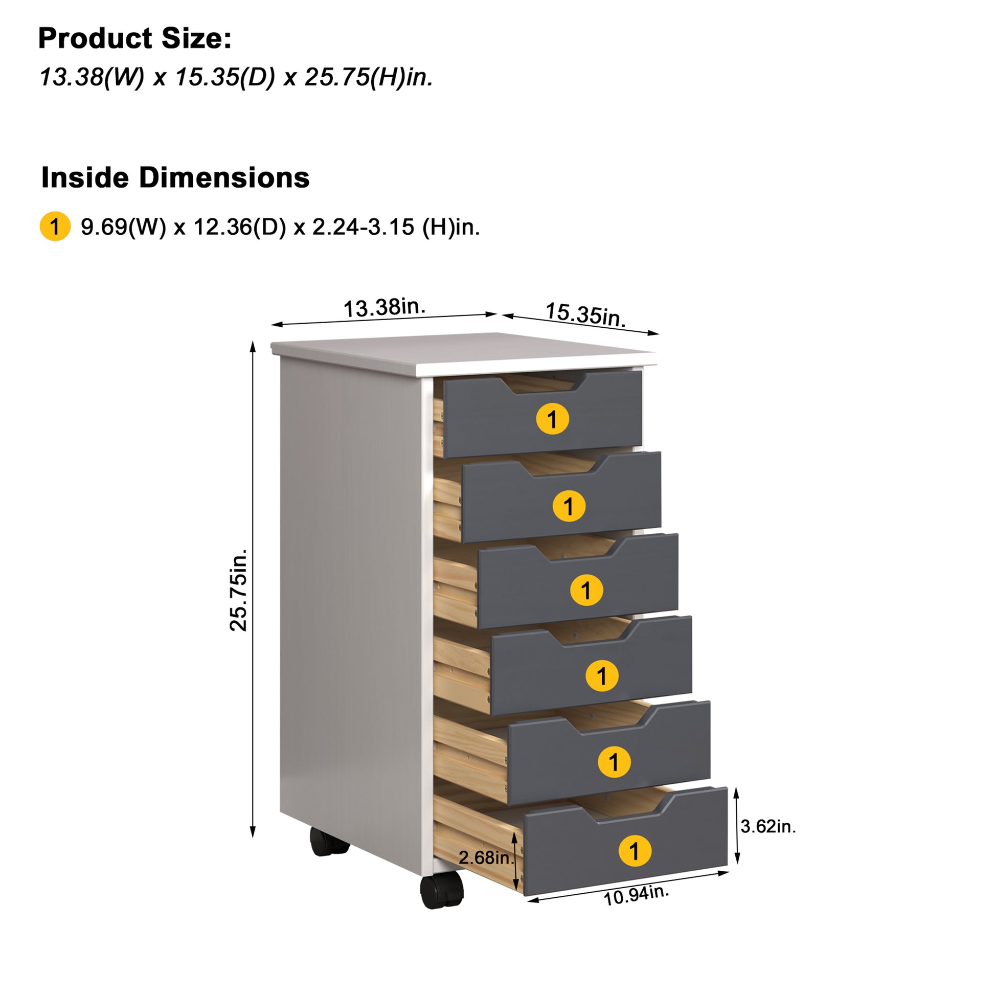 Omnia Narrow Roll Cart
